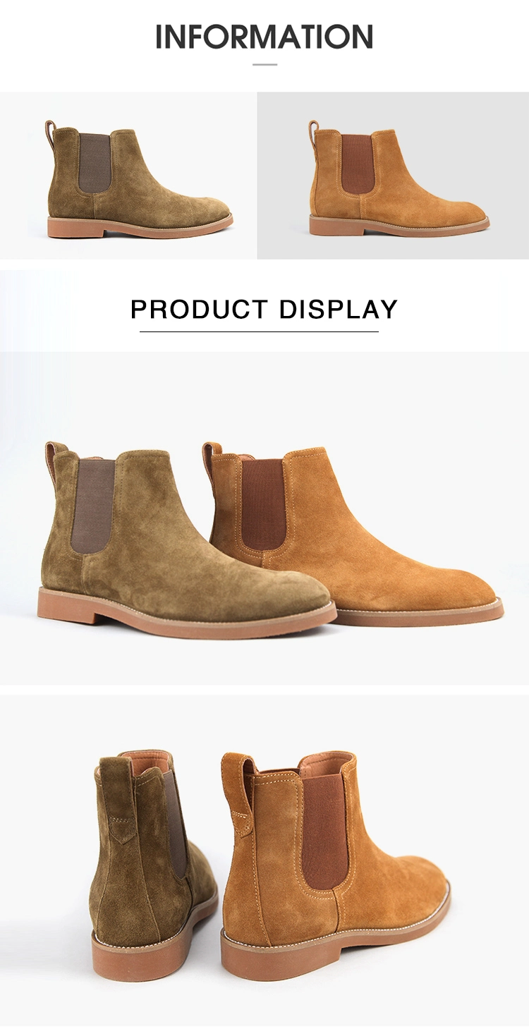 Men′ S Chelsea Boots Lightweight Casual Ankle Boots Classic Elastic Dress Boots for Men