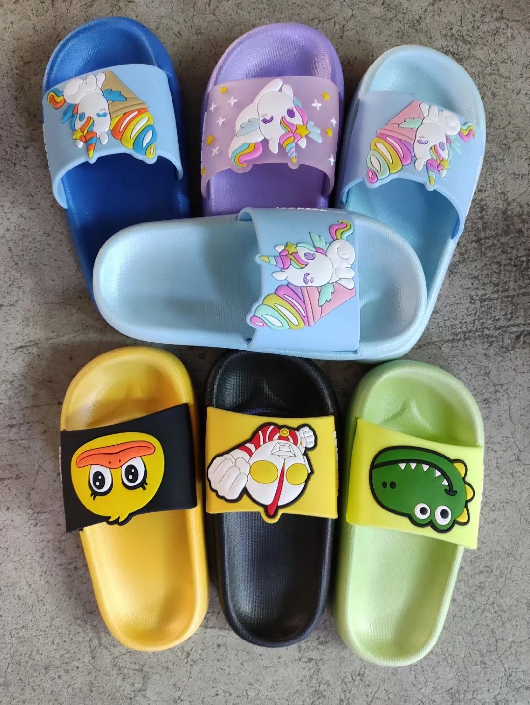 Cartoon Design Slippers Children Indoor Bathroom Slide Slipper Outdoor Beach Sandals for Kid