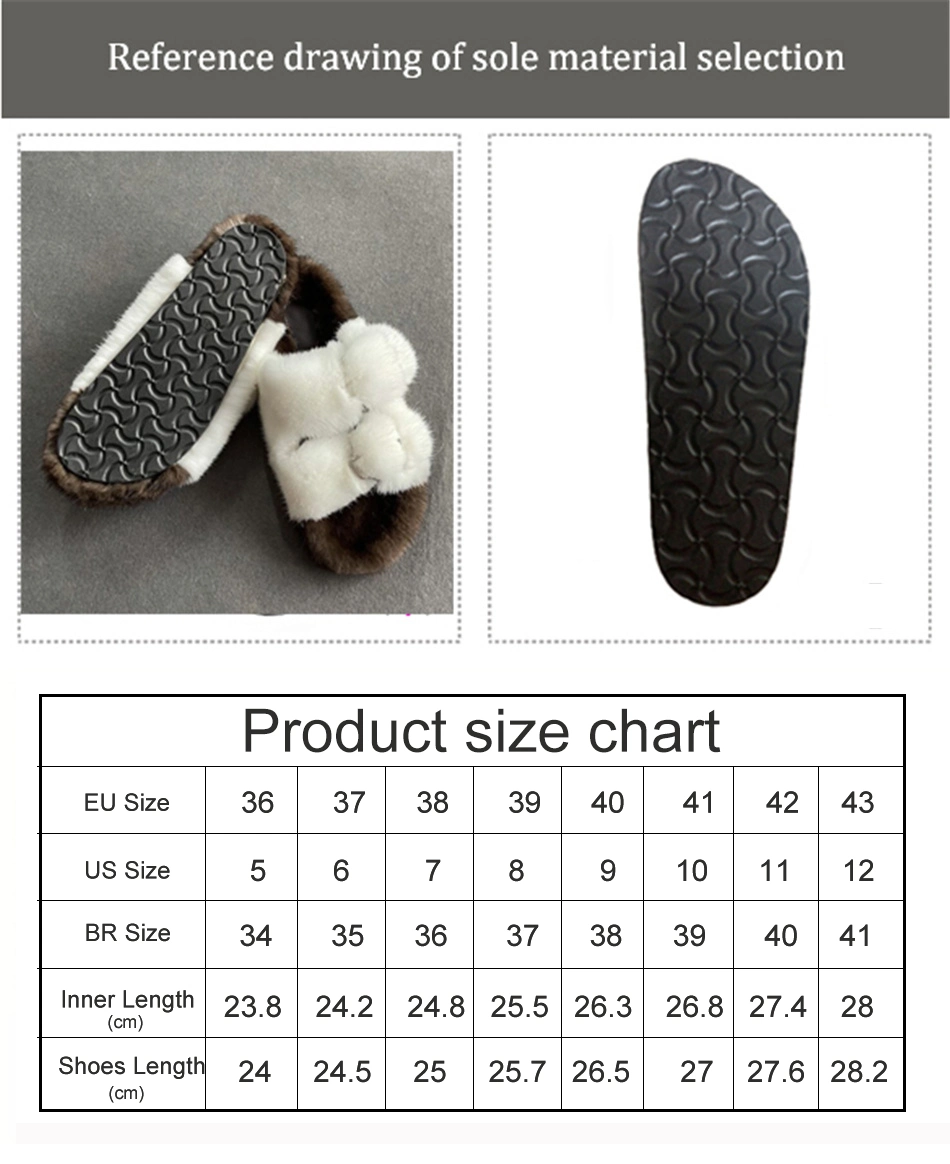 2023 New Fashion Summer Women Luxury Fur Slippers Womens Flat Sandals Mink Fur Outdoor Slippers Slides