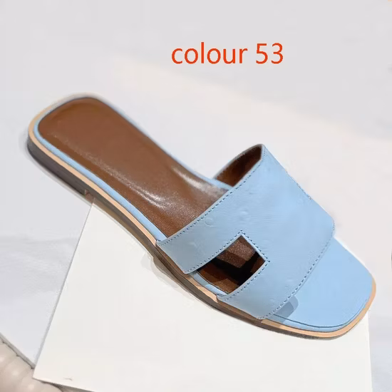 Summer Fashion Classical Simple Ladies Leather Slippers Beach Holiday Women Flip-Flops Slippers