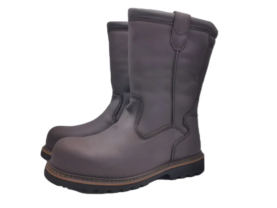 Steeltoe American Goodyear Cowboy-Stiefel aus Rindsleder mit Gummi-Außensohle, Gummi-Arbeitsstiefel